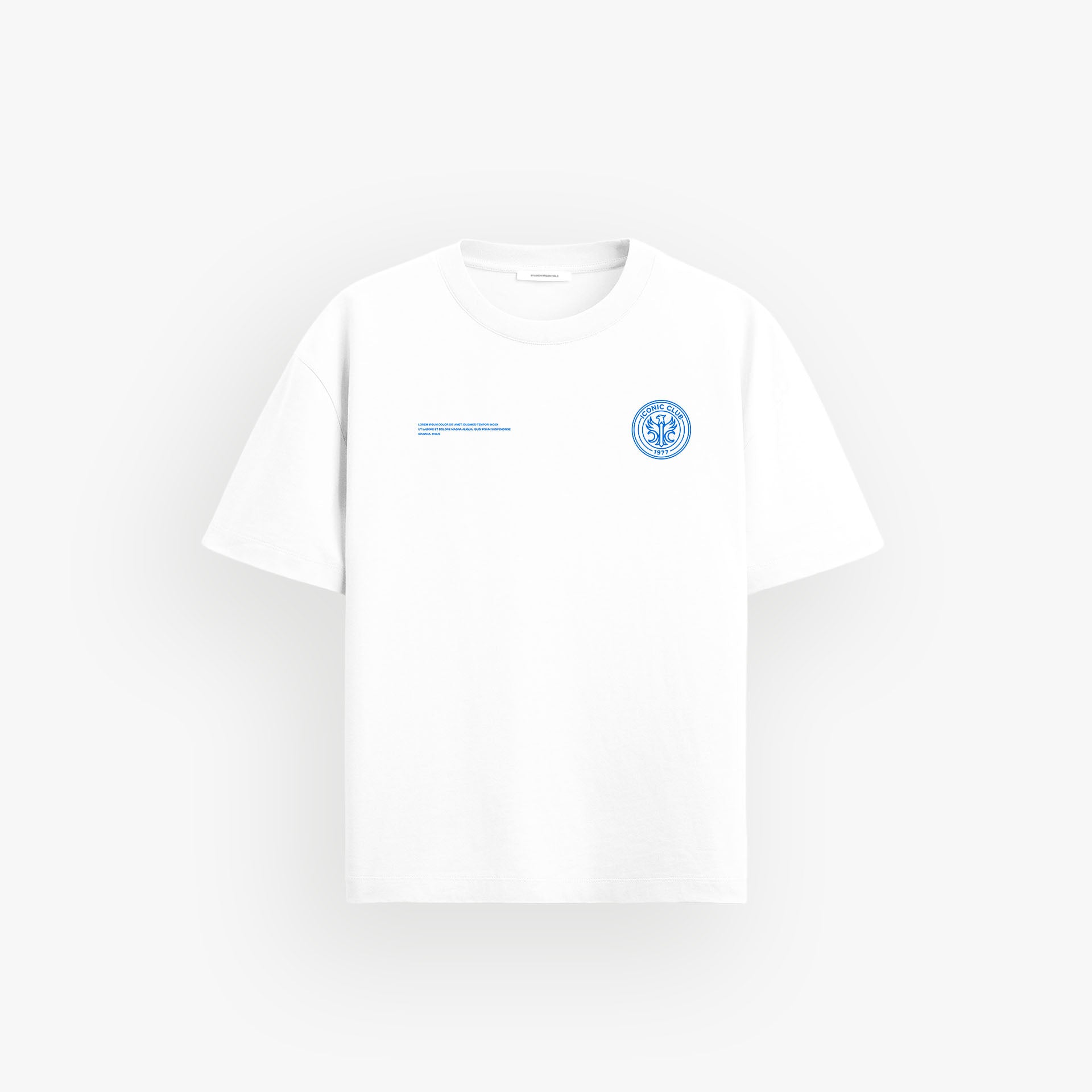 Premium Oversized Shirt White · Iconic Emblem