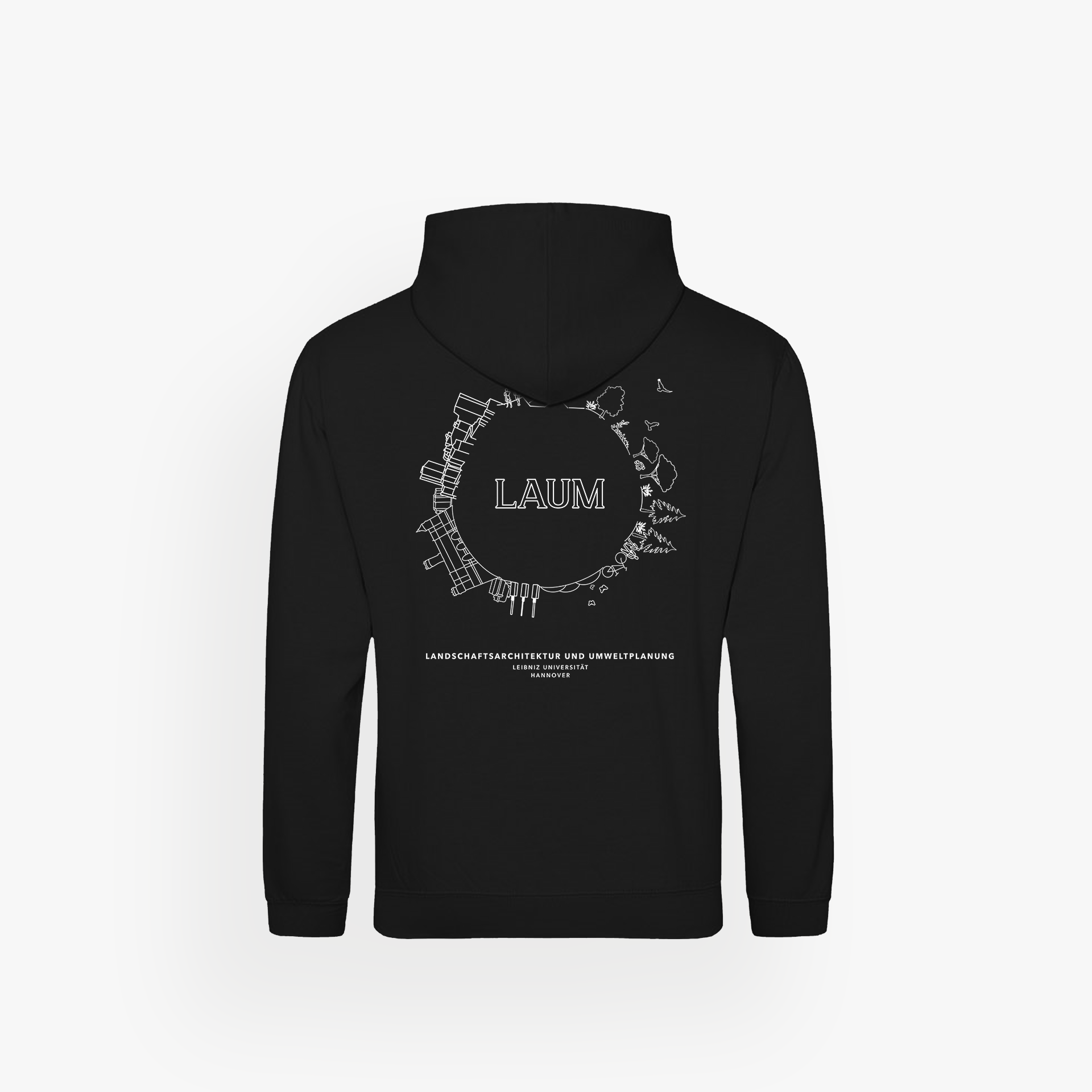 GWLLU · Basic Hoodie Black · 23X087-2