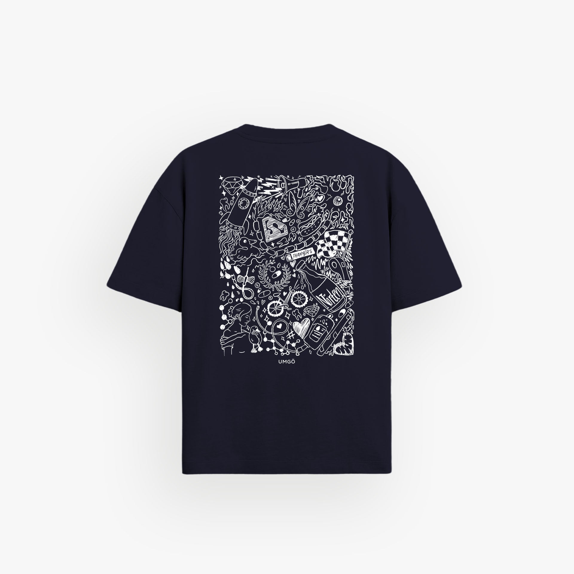 Iconic Oversized Shirt French Navy · 23X154-2