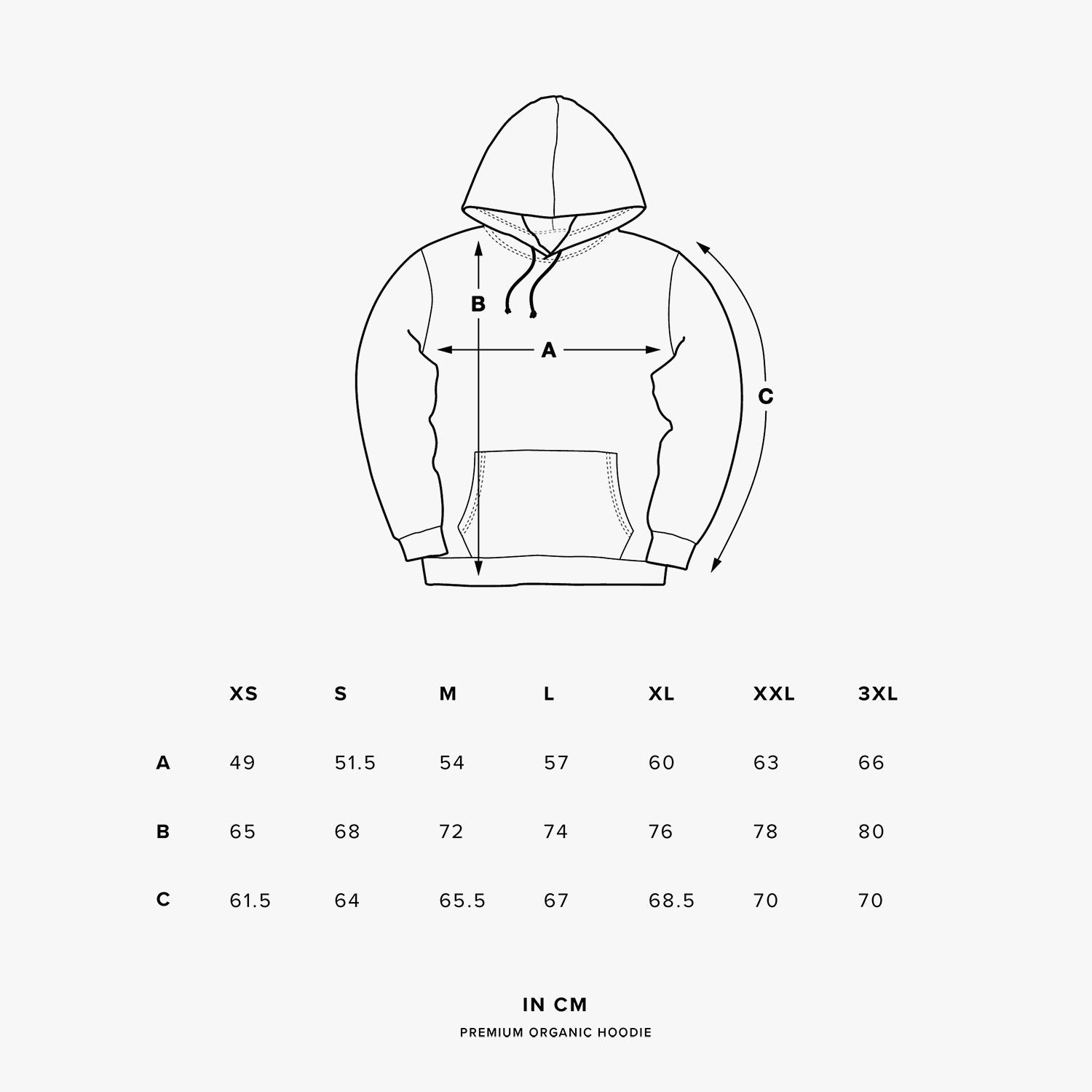 Premium Organic Hoodie · Unbedrucktes Sample